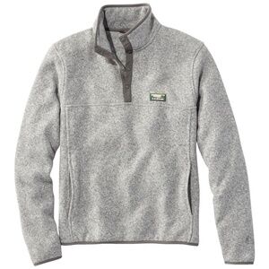 L.L.Bean Men's Sweater Fleece Pullover Medium Gray Heather NWOT ($89)